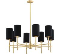 Argon Abruzzo lampada da soffitto x7 W nero-ottone 5052