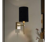 Argon Applique Azzi paralume in tessuto 1 luce nero Argon