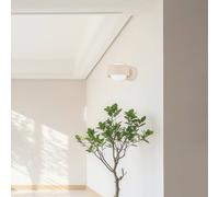 Argon Applique Mado, beige, Ø 8 cm, acciaio/vetro, a 1 luce, G9 Argon