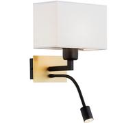 Argon Bill lampada da parete 2x15 W bianco-nero-ottone 1040