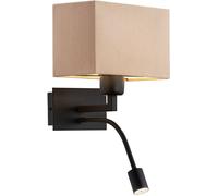 Argon Bill lampada da parete 2x15 W nero-beige 1043
