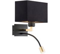 Argon Bill lampada da parete 2x15 W nero-ottone 1042