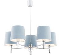 Argon Bolzano lampada sospesa 5x15 W cromo-blu 2076