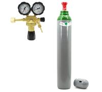 Argon, bombola di gas di protezione Argon, 10 l, con riduttore di pressione, Argon, bottiglia di argon, 200 bar, riduttore di pressione Ar/CO2, tipo GCE, 24 l/min per saldatura TIG MIG MAG