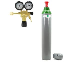 Argon, bombola di gas di protezione Argon, 10 l, con riduttore di pressione, Argon, bottiglia di argon, 200 bar, riduttore di pressione Ar/CO2, tipo GCE, 24 l/min per saldatura TIG MIG MAG