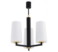 Argon Camelot Plus lampada sospesa 3x15 W nero-ottone-opale 6143