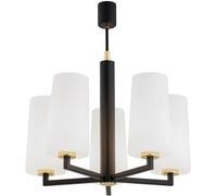 Argon Camelot Plus lampada sospesa 5x15 W nero-ottone-opale 2114