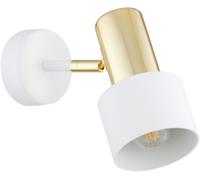 Argon Doria lampada da parete 1x15 W bianco-ottone 4264