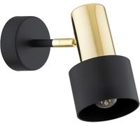 Argon Doria lampada da parete 1x15 W nero-ottone 4265