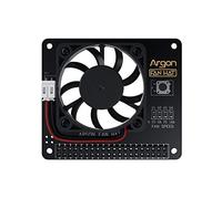 Argon Fan Hat per Raspberry Pi 4, Raspberry Pi 3B, e Raspberry Pi 3 B+. Include Ventola da 40 mm e Pulsante di accensione. Fornisce Un Arresto Sicuro, Arresto Forzato e riavvio.