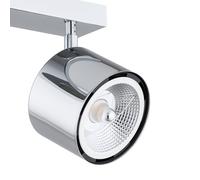 Argon Faretto da soffitto Chloe, orientabile, 2 luci, acciaio cromato Argon