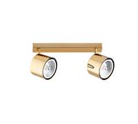 Argon Faretto da soffitto Chloe orientabile, a 2 luci, acciaio color ottone Argon