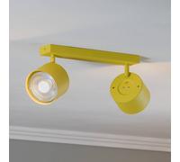 Argon Faretto da soffitto Chloe orientabile a 2 luci, giallo Argon