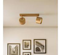 Argon Faretto da soffitto Chloe orientabile a 2 luci, oro Argon