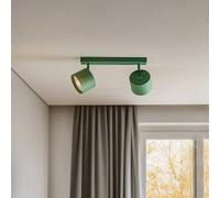 Argon Faretto da soffitto Chloe orientabile a 2 luci, verde Argon