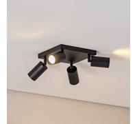 Argon Faretto da soffitto Sado, nero, acciaio, orientabile, a 4 luci Argon