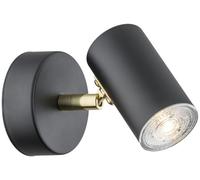 Argon Lagos lampada da parete 1x5 W nero-ottone 4210