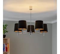 Argon Lampada a sospensione Bono, 5 luci, cromo/nero Argon