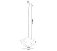 Argon Lampada a sospensione Tina, terracotta/opale, vetro, Ø 19 cm Argon
