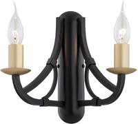 Argon Lorenzo lampada da parete 2x7 W nero-oro 7181