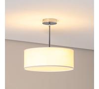 Argon Plafoniera Oja, bianco/cromo, tessuto, Ø 40 cm Argon