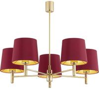 Argon Ponte Plus lampada da soffitto 5x15 W ottone-rosso 2169