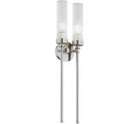 Argon Preston lampada da parete 2x7 W trasparente-nichel 7293