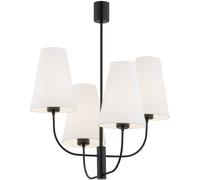 Argon Safiano lampada da soffitto 4x15 W bianco-nero 1822