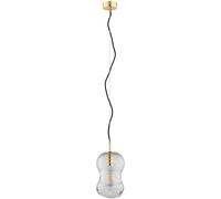 Argon Salerno lampada sospesa 1x15 W ottone-trasparente-cristallo 8038