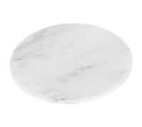 Argon Tableware 1x Bianco 30cm Tagliere Rotondo in Marmo - Antiscivolo Cucina Formaggio Pane Carne Taglio Servendo Controsoffitto Schede Protettive