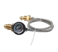 Argon Tubo di ricarica per cilindri BS341 n. 3, G/8, per adattatore di trasferimento da DX a G/8, linea di riempimento del gas di saldatura, tubo ad alta pressione in acciaio inossidabile, per