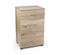 Cassettiera SETTIMINO Mobile 4 Cassetti Design Moderno Legno ROVERE h835040