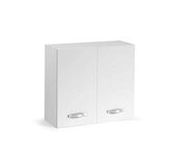 Argonauta Italia Pensile componibile per cucina Bianco Frassinato 2 ante Cm 80x32xH 72