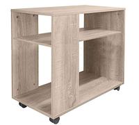 MOBILETTO PORTA TV RUOTE TELEVISORE LIBRERIA ROVERE SBIANCATO MODERNO 8030h56