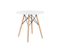 Argonauta Tavolo Tondo Moderno Urban Industrial Bianco cm 60