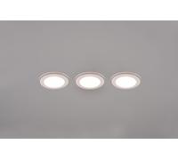 ARGUS KIT 3 FARETTI DA INCASSO LED 1W-4W 350lm, 3000K ROTONDI BORDO BIANCO + FUNZIONE RGB D. 8,2CM DIMMERABILE