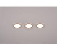 ARGUS KIT 3 FARETTI DA INCASSO LED 1W-4W 350lm, 3000K ROTONDI BORDO CROMATO + FUNZIONE RGB D. 8,2CM DIMMERABILE