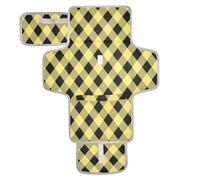 Argyle Buffalo Plaid Tartan Scozia Giallo Nero Riutilizzabile Pannolino Pad Fasciatoio con Tasca in Tessuto Fasciatoio Fasciatoio Fasciatoio Bambino Stazione di Viaggio Kit Cambiador de pa?ales para