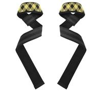 Argyle Buffalo Plaid Tartan Scozia Giallo Nero Sollevamento Polso Cinghie 66 cm Neoprene Imbottito Polso Brace per Powerlifting, Forza Allenamento di Forza, Bodybuilding Guanti da palestra