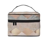 Argyle in marmo oro rosa ramato e cipria, Borsa per il trucco Borsa per cosmetici Borsa da toilette da viaggio portatile Astuccio per matite Astuccio da toilette