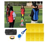 ARHEORMUH Kit di gioco a torre impilabile per lavori di squadra per team building interni ed esterni, rompighiaccio in ufficio, attività di gruppo di lavoro per adulti (giallo, 8 pezzi)