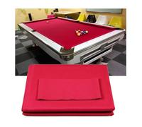 ARHEORMUH Panno da Biliardo 9FT Piano da Biliardo PRO-Grado Accessori da Tavolo da Biliardo Pre-Tagliato Sostituzione Veloce del Feltro per Il Commercio e la casa, con 6 Strisce(Red)