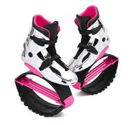 ARHEORMUH Scarpe da Rimbalzo Scarpe da Rimbalzo Professionali 4T Spring Protezione per Ginocchio Fitness a Basso Impatto 36-44 Stivali lunari EU per Corsa e Salto(Pink,L 36-38EU)