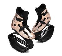 ARHEORMUH Scarpe da Rimbalzo Scarpe da Rimbalzo Professionali 4T Spring Protezione per Ginocchio Fitness a Basso Impatto 36-44 Stivali lunari EU per Corsa e Salto(Gold,XXL 42-44EU)