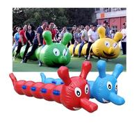 ARHEORMUH Team Building Giochi 2 Pezzi di Giochi di Team Building attività All'aperto Barca Drago Gonfiabile in PVC Rossa E Blu Attrezzatura da Gara Divertente for Scuole Aziendali(7 seats/L-5M)