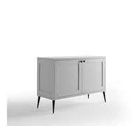 ARHome Madia, 120 x 45 x 84, Grigio Chiaro, Credenza 2 Ante, Made in Italy
