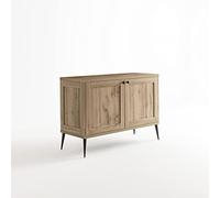 ARHome Madia, 120 x 45 x 84, Rovere Rustico, Credenza 2 Ante, Made in Italy