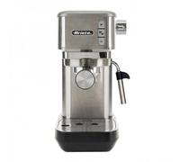 Ariete 1380 Macchina da caffè in metallo, compatibile con caffè in polvere e cialde ESE, 1300 W, Capacità 1,1 L, 15 bar di pressione, Filtro ½ tazze, Dispositivo Cappuccino, Silver