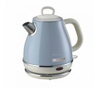 Ariete 2868 Bollitore Elettrico Vintage 1 Litro - Infusi, Tè e Tisane - Autospegnimento - Acciaio Inox - 1 Litro - 1600 Watt - Celeste