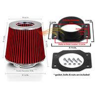 Aria Aspirazione Maf Adattatore + Rosso Filtro Per 96-00 Nissan Pathfinder 3.3L